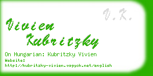 vivien kubritzky business card